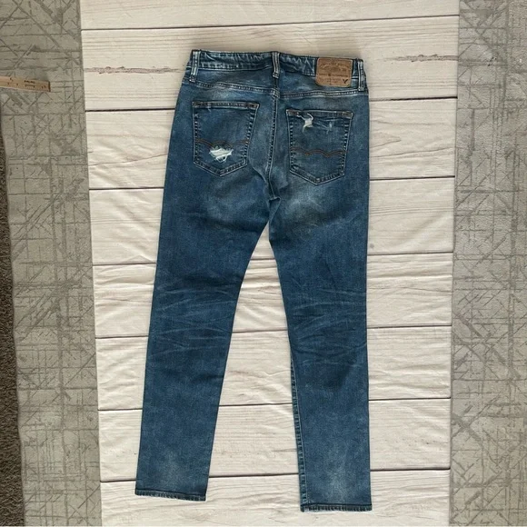 American Eagle Outfitters Blue Slim Jeans Distressed